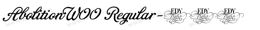 AbolitionW00 Regular字体转换